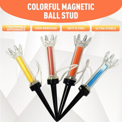 Golf Tees, Magnetic Golf Tee, Golf Tee with Magnetic Plastic 360 Degree Bounce, 90mm/79mm Durable Flexible Magnetic Plastic Golf Tee Training Practice Tool Accessoryy 5pcs