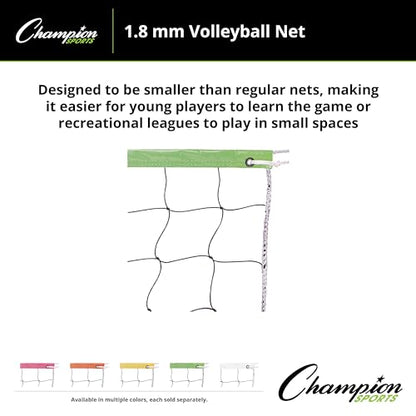Champion SportsVolleyball Nets - color: Neon Green, size: 32 x 3-Feet