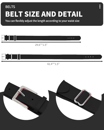 QBK Toddler Baseball Socks And Belt Youth Softball Tee Ball Combo Set for Boy Girl (2 Pairs of Socks & 1 Belt)