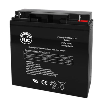 AJC Battery Compatible with Lobster Phenom Electric 2 tennis ball machine 12V 18Ah Tennis Ball Machine Battery