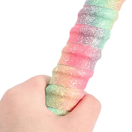 INOOMP 10pcs Tennis Racket Grip Tape Rainbow Color Badminton Grip Tape Anti Slip Absorbent Sweat Pu Racquet Handle Grip Tennis Overgrip for Rackets