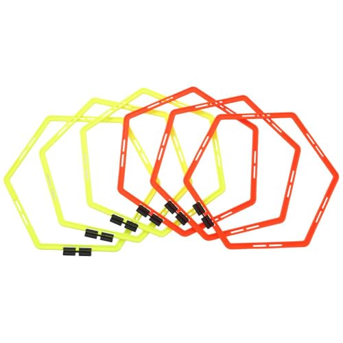 Japard Hex Agility Rings for Speed Training & Agility Footwork Training Speed Hurdles Ladder with Carrying Bag