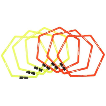 Japard Hex Agility Rings for Speed Training & Agility Footwork Training Speed Hurdles Ladder with Carrying Bag