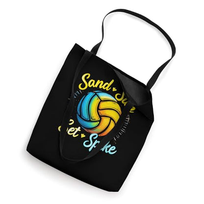 Sand Sun Set Spike Volleyball Tote Bag