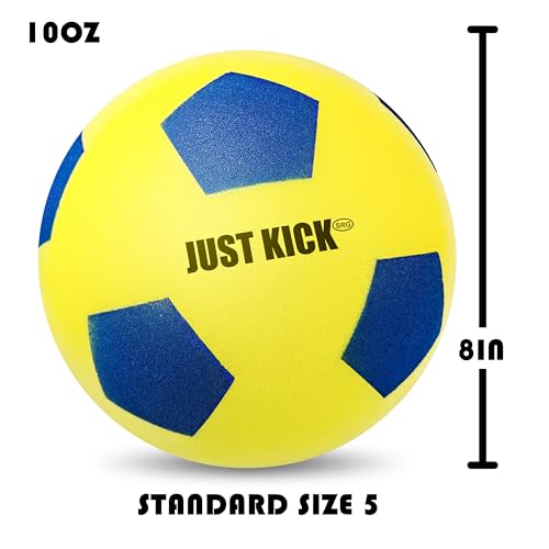 SRG Silent Foam Soccer Ball – Airless Indoor House Ball for Quiet Training, Soft Durable Foam Design, Multi-Use for Dribbling Practice, Gift for Soccer Fans, Sizes 3/5 / 7