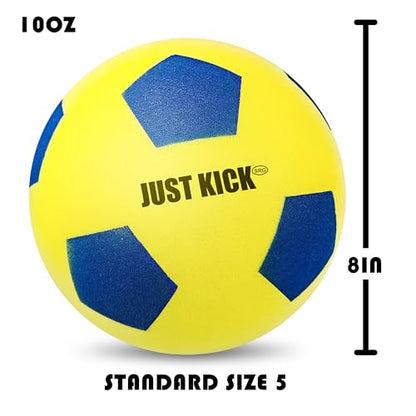 SRG Silent Foam Soccer Ball – Airless Indoor House Ball for Quiet Training, Soft Durable Foam Design, Multi-Use for Dribbling Practice, Gift for Soccer Fans, Sizes 3/5 / 7