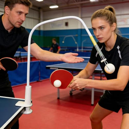 Table Tennis Robot - Portable Trainer Tool, Pong Training Aid with Adjustable Speed, Table Tennis Practice Machine, Training Robot for Men Women Boys Girls Family Teens Son Daughter Friends