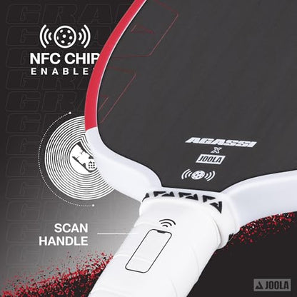 JOOLA GRAF Pro IV 16mm Pickleball Paddle w/Extended Sweet Spot - Carbon Fiber Surface Increases Spin & Control - SK Film for Power & Larger Sweet spot - UPA-A Certified - USAP Approved - NFC Chip - color: Single | 16mm Carbon | GRAF Pro