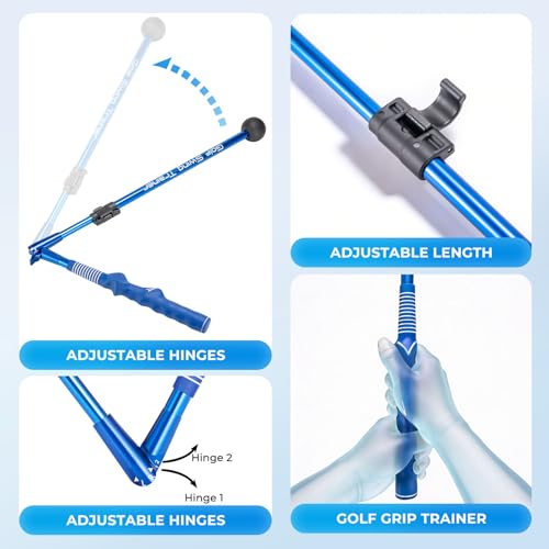 Golf Training Aid - Golf Swing Trainer for Backswing.Golf Swing Training Aid to Improve Wrist Hinge, Forearm Rotation & Shoulder Turn, Feel the Correct Swing Mechanics