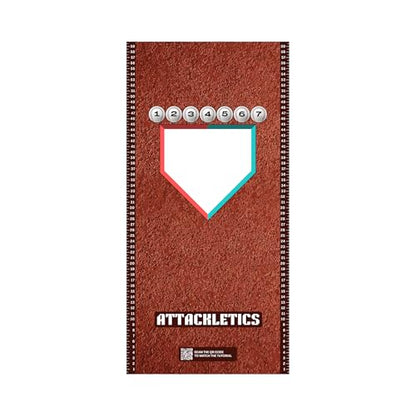 Attack Mat - Premium Batting Mat for Baseball & Softball Practice, Baseball Hitting Mat with Optimal Contact Point, Tee, and Foot Placement Placement Guide. Ideal for Hitting Instructors. - style: Attack Mat Brown