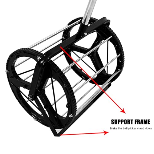 Tennis Ball Picker Platen Style Ball Retrievers Automatic Ball Hopper Basket Rolling Tennis Ball Collector for Training