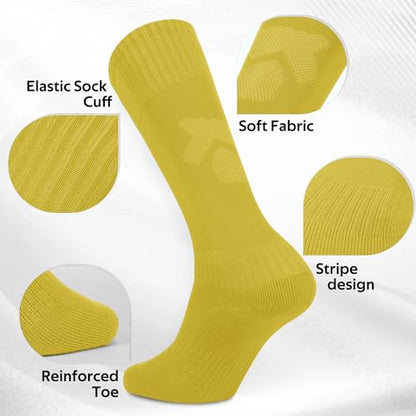 Cooraby 3 Pairs Youth Baseball Socks and Belt Combo Adjustable Softball Football Socks and Baseball Belts for Boys Girls