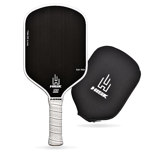RAV PRO Pickleball Paddle - Ultimate HIGH END 16mm Japanese Toray T700 Raw Carbon Fiber CFS w/Excellent GRIT Roughness Texture, Aero Dynamic Curve, USAPA Approved, Non Slip Grip