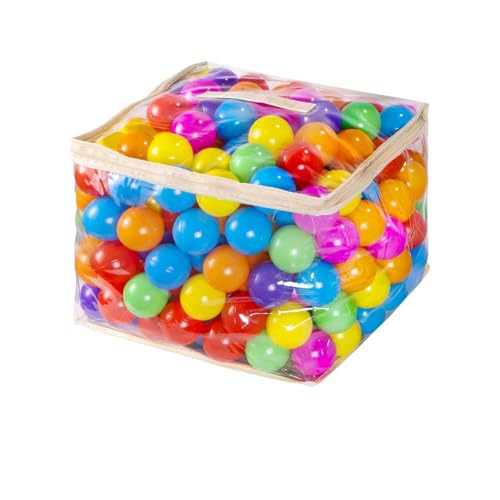 MoonxHome Ball Pit Balls for Toddlers, BPA Free Crush Proof Plastic Toy Balls for Ball Pit, Children's Pool Water Toys, Macaron Ocean Balls for Play Tent 2.15 Inch Pack of 100 200 500 800 1000 - color: Rainbow Colors