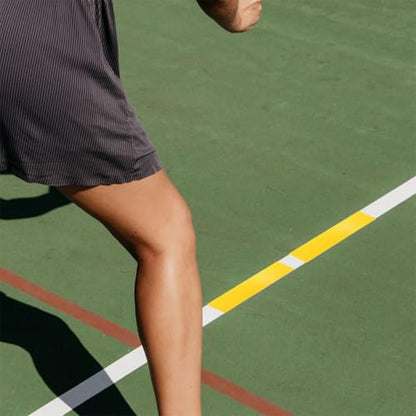 balacoo 6pcs Sports Court Carpet Markers Tennis Training Aid Rectangular Yellow Agility Training Signs for Soccer Football Court Line Markers Training Supplies