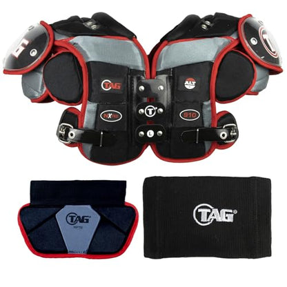 TAG Adult ALT4-910 Football Shoulder Pads for Quarterback and Wide Receiver