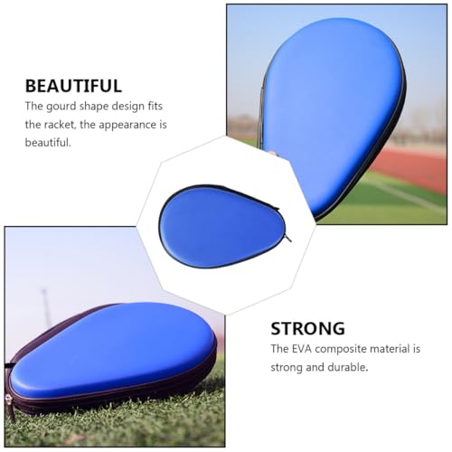 DOITOOL Table Tennis Racket Organizer Bag with Protective Cover, Blue Ping Pong Paddle Storage Case for Sports Accessories and Travel