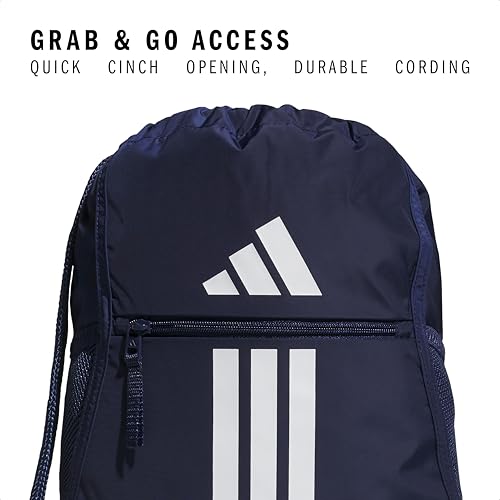 adidas Alliance Sackpack – Drawstring Backpack for Sports, Small Gym Bag - color: Team Navy Blue 2/3
