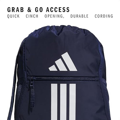 adidas Alliance Sackpack – Drawstring Backpack for Sports, Small Gym Bag - color: Team Navy Blue 2/3