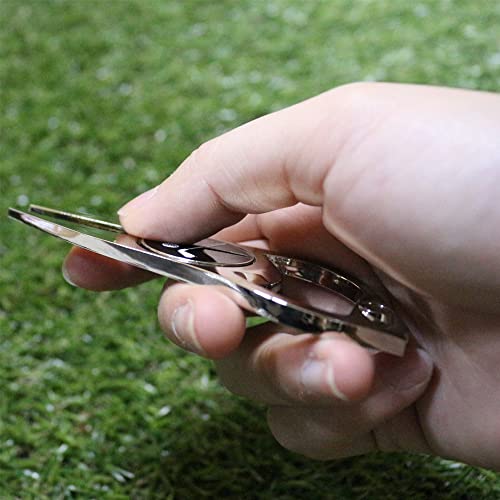 Golf Divot Repair Tool with Ball Marker, A Unique and Multi-Functional Golf Accessory, Nickel - color: Black