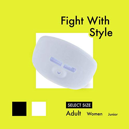 DAMAGE CONTROL Pacifier Mouthpiece – Football Mouthguard with Helmet Strap, Protects Teeth, Jaw & Mouth – Mouth Piece for Sports, No Boiling, Allows Airflow – Gear for Adults & Youth (White) - color: White