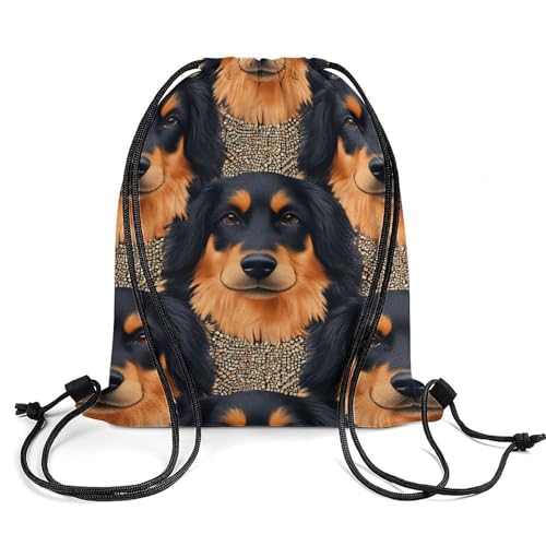 Drawstring Backpack Gym Sackpack Lightweight Waterproof String Bag for Sports Travel Yoga Beach Swimming, Men Women Unisex, Rottweilers Dog Bags - color: Picture (1009)