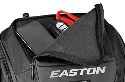 Easton | Ghost NX Backpack Equipment Bag | Adult | Fastpitch Softball | Team Logo Panel | Multiple Colors - color: Black