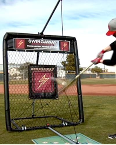 HOOPSKING SwingAway 2.0 - Solo Hitting Trainer for Baseball Softball Swing Mechanics, Bat Speed, and Power Development