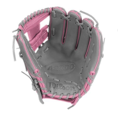 Wilson A2000 1786 Baseball Glove, Right Hand Throw, Infield Series - Exclusive Edition - color: Gray/Pink