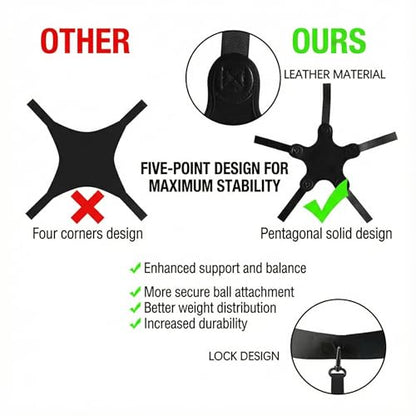 Soccer Training Equipment, Solo Soccer Kick Trainer with Reinforced Connection Points, Anti-Snap Practice Aid with Adjustable Waist Belt, Fits Ball Size 3 4 5, Multi-Sport Trainer for Soccerball
