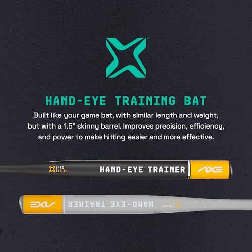 Axe | Hand-Eye Trainer | Skinny Barrel Baseball & Softball Bat | Pro Flared Handle