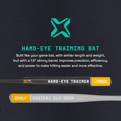 Axe | Hand-Eye Trainer | Skinny Barrel Baseball & Softball Bat | Pro Flared Handle