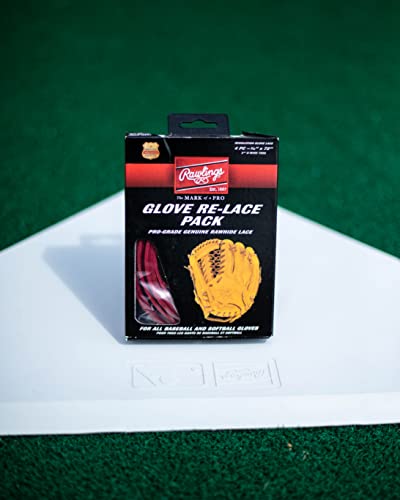 Rawlings | Glove Re-Lace Pack | Baseball/Softball | Standard 3/16" X 72" Laces with Tool | Camel