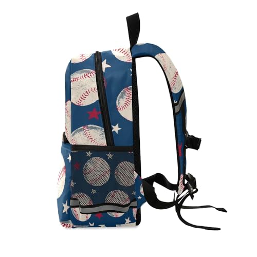 ALAZA Baseball Pattern School Backpack Bookbag Safety Harness Leash with Chest Strap for Boys Girls
