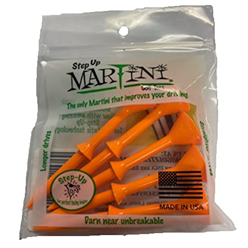 Martini 3 1/4" Step-Up Golf Tees – Orange