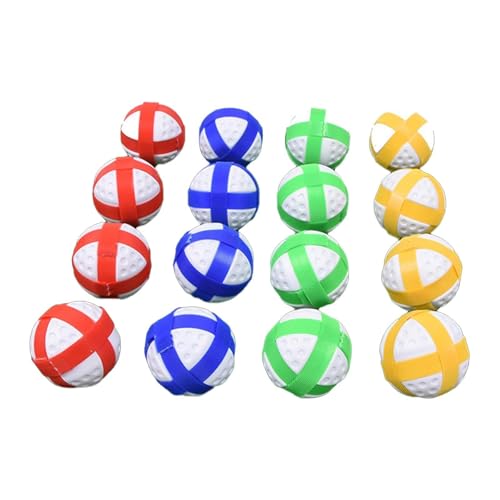 16 Pieces Golf Sticky Balls Hook and Loop Training Balls Toy Game Material Suitable for Kids Adults Indoor Outdoor 4.3cm