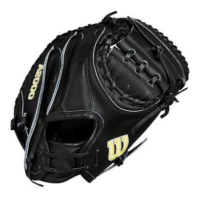 Wilson 2024 Classics Series A2000 Baseball Gloves - color: Black/Yellow, size: Catcher - 33.5"