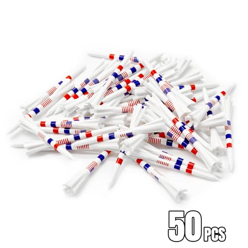 DURARANGE Premium Golf Tees - 5-Prong & 4-Prong Anti-Slip, Enhanced Stability, Unbreakable Golf T 3-1/4" for 360cc Drivers, Ideal Gift for Golfer - color: Elite Golf Tees- Milky White- 50pk