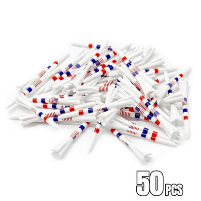 DURARANGE Premium Golf Tees - 5-Prong & 4-Prong Anti-Slip, Enhanced Stability, Unbreakable Golf T 3-1/4" for 360cc Drivers, Ideal Gift for Golfer - color: Elite Golf Tees- Milky White- 50pk