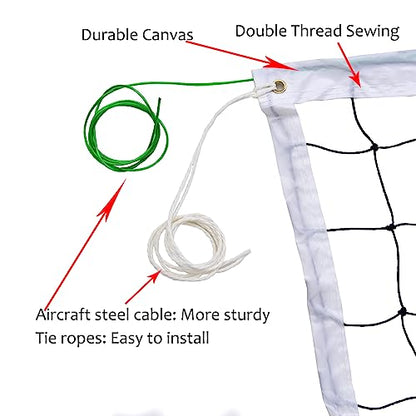 Professional Sports Volleyball Net (32 FT x 3 FT) for Indoor and Outdoor (Net Only)