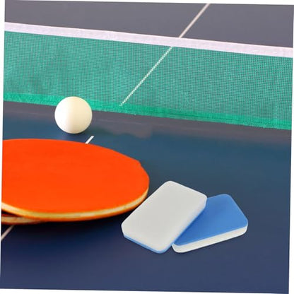 VANZACK 2Pcs Portable Table Tennis Paddle Cleaning Sponge Outdoor Racket Cleaner Tool with Gentle Bristles for Paddle Cleaning and Maintenance