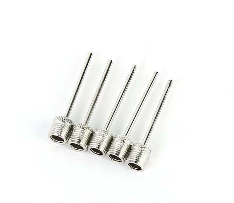 5pcs Ball Pump Inflating Needles Stainless Steel Ball Air Pump Pin Nozzle for Soccer Ball, Basketball, Volleyball or Other Inflatables Replacement