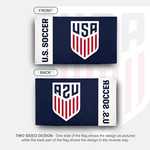 Desert Cactus US Soccer Flag USMNT United States Men's National Team 100% Polyester Indoor Outdoor 3x5 feet Officially Licensed Gear (Design G, USA Soccer - G)