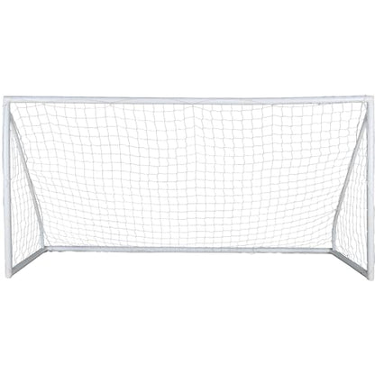VEVOR Portable Soccer Goal, 12 x 6 ft Large Practice Soccer Net, Steel Fiberglass Structure Training Goal Set with Carry Bag, All-Weather Outdoor Use, for Backyards, Parks, School Fields - style: 12x6 ft PVC