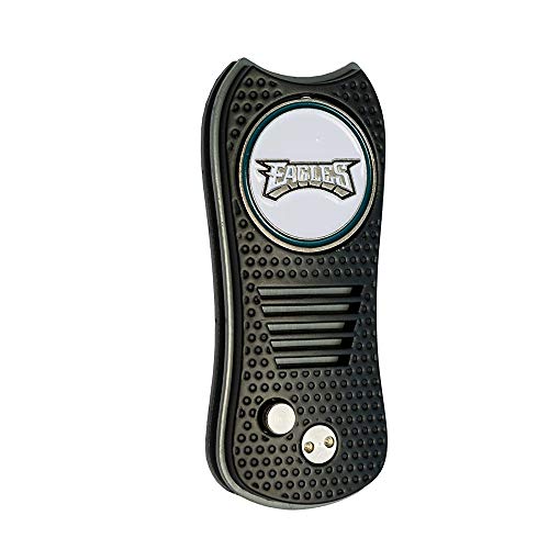 Switchblade Divot Repair Tool with Logo Printed Removable Magnetic Ball Marker-Best Divot Fixer - style: Philadelphia Eagles