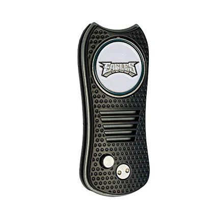 Switchblade Divot Repair Tool with Logo Printed Removable Magnetic Ball Marker-Best Divot Fixer - style: Philadelphia Eagles