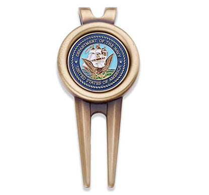 Coins For Anything, Inc Navy Golf Divot Tool Plus Ball Markers - USN U.S. Navy Military Golf Ball Marker & Tool - Designed by Military Veterans - Officially Licensed