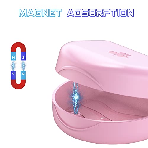 2 PCS Retainer Cases, Solid Orthodontic Retainer Cases. (Pink)