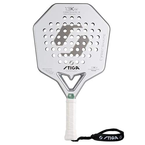 STIGA Padel Racket 1.3K LW Cybershape, Lightweight Racket for Intermediate & Junior Players for Fast-Paced Padel Play, Competition Approved