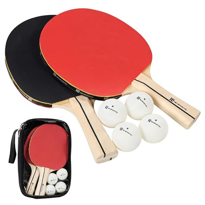 MD Sports Table Tennis Tables Multiple Styles Ping Pong Tables, Foldable for Easy Storage with Nets Included, Perfect for Family Game Rooms | Multiple Styles - style: Ping Pong Paddle Set